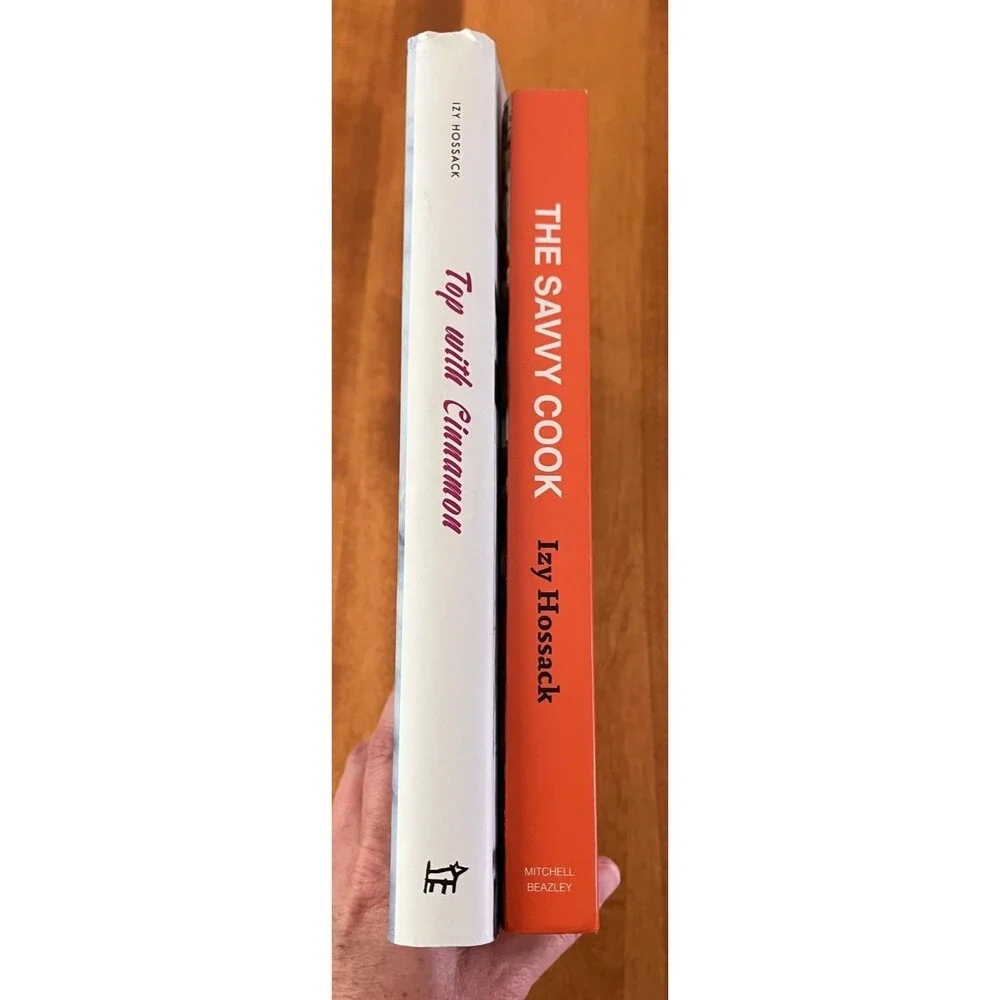 Izy Hossack Cookbook Lot of 2 HC Top With Cinnamon & The Savvy Cook